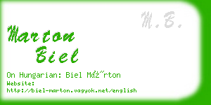 marton biel business card